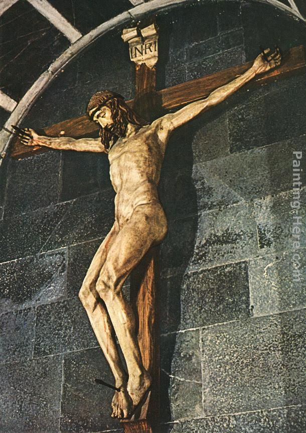 Crucifix painting - Filippo Brunelleschi Crucifix art painting